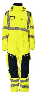 Produktbild von MASCOT® Winteroverall CLIMASCOT®, leicht Winterkombination Größe M, hi-vis gelb/schwarzblau | Packung (1 Stück)