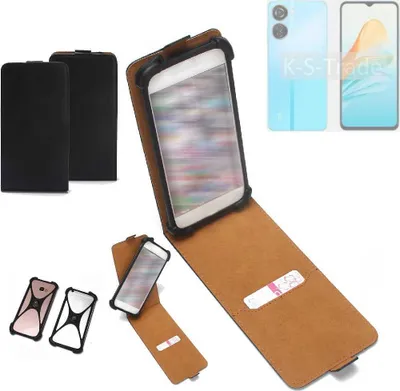 Produktbild von K-S-Trade Handyhülle Schutzhülle kompatibel mit ZTE Axon 40 Lite Hülle Case Cover Flip Style Bumper schwarz 1x