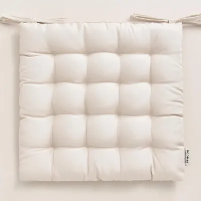 Immagine prodotto di ROOM99 Aura: Cuscino per sedia, 40 x 40 x 4,5 cm. Cuscino per seduta con lacci decorativi