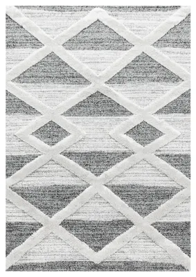 Obrázok produktu pre Carpetsale24 Koberec do Obývacího Pokoje 3D Optika Vysoký Nízký Efekt Skandinávský Boho Design Elegantní Hebký Shaggy, Velikost: 60x110 cm