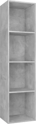 Obrázek produktu pro vidaXL Regál/TV skříňka Betonová šedá 36x30x143 cm Dřevěný materiál