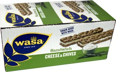 Produktbild von 24x Wasa Sandwich Käse Schnittlauch, Knäckebrot 37G Riegel