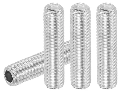 Produktbild von Set mit 20 Innensechskant-Madenschrauben M5 x 18 mm aus Edelstahl