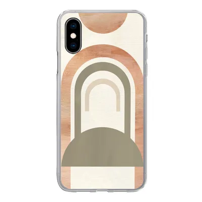 Produktbild von MuchoWow® Handyhülle Schutzhülle Hülle für iPhone X Rosa - Grün - Abstrakt Silikon Softcase Handy Hülle - Handyhülle