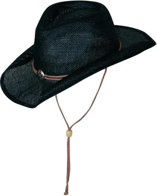 Produktbild von SCIPPIS  SUNNY Strohhut Cowboyhut Westernhut Hut Sommerhut Sonnenhut Sonnenschutz S/M Schwarz