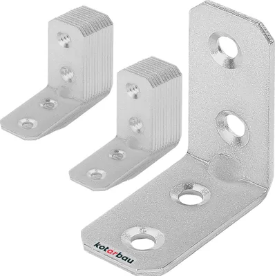 Immagine prodotto di KOTARBAU® Set di 25 connettori angolari 40 x 40 x 20 x 2 mm con perlina Angolo di costruzione in acciaio Fori di montaggio Connettori per mobili Zincato Connettori per legno resistenti Angolo di montaggio