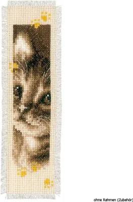 Produktbild von Vervaco Lesezeichen "Welpe & Kätzchen", 2er Set, Zählmuster