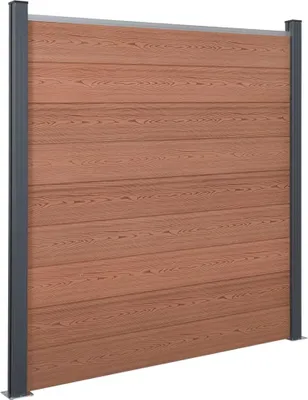 Produktbild von vidaXL Zaunelement-Set Braun 353x186 cm WPC