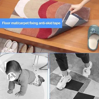 Obrázek produktu pro Protiskluzové podlahové krytiny – sada 4 kusů – 10 x 10 cm