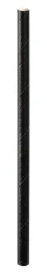 Produktbild von 40x Trinkhalm aus  Papier  ø 6 mm, 150 mm, Papier Cocktail  Schwarz Papier Ø6, 150 | Packung (100 Stück)