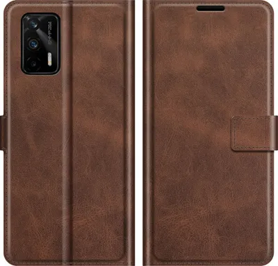Produktbild von Mobigear Wallet  Realme GT Hülle Klapphülle Geldbörse - Braun