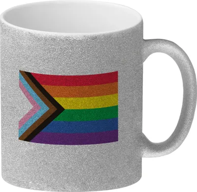 Produktbild von LGBTQ+ Flagge Gleichberechtigung Glitzer-Kaffeebecher