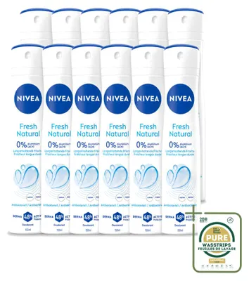 Obrázek produktu pro 12 kusů deodorantu NIVEA Fresh Natural ve spreji, objem 150 ml – balení
