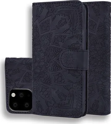 Produktbild von Mobigear Mandala iPhone 11 Hülle Klapphülle Geldbörse - Schwarz