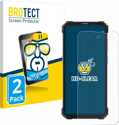 Product packaging for screen protectors, with a graphic representation of a phone and a screen protector.