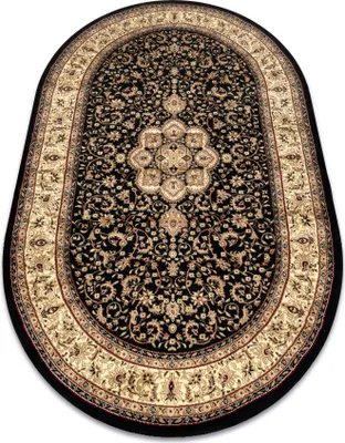Produktbild von Teppich ROYAL ADR Oval modell 521 schwarz  Schwarz 200x290 cm