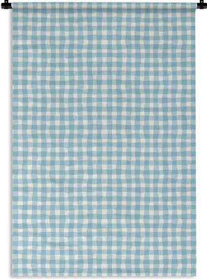 Produktbild von MuchoWow® Wandteppich Wandbehang Pastell - Blau - Muster 120x180 cm Tapisserie Dekoration Wandtuch - Schlafzimmer - Dekorationen für das Haus
