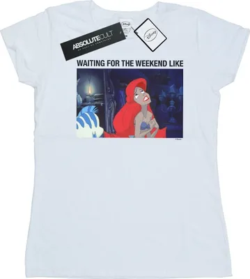 Produktbild von Disney - "The Little Mermaid Waiting For The Weekend" T-Shirt für Damen BI15335 (XL) (Weiß)