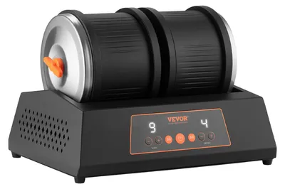 Obrázok produktu pre Elektrická leštička kameňa VEVOR s 3,63 kg nakladacím dvojitým bubnom, 4 nastaveniami rýchlosti, súpravou na leštenie kameňa s 9-dňovým časovačom leštenia a intuitívnym ovládacím panelom a adaptérom, čierna