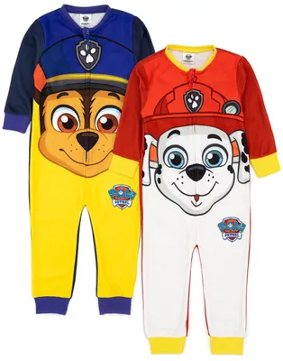 Produktbild von PAW PATROL Onesie 2 Pack Kinder Kleinkinder Chase Marshall alle in einem Pyjama – Größe 3-4 Jahre