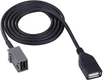 Image de Adaptateur USB 2.0 AUX pour voiture, 60 cm, compatible avec les modèles de véhicules de 2009 et plus récents.