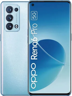 Produktbild von OPPO Reno 6 Pro, 256 GB, 6.55 Zoll, Arktis, 5G, Qualcomm 870, FHD+ AMOLED 90Hz Display, 50+16+13+2MP Quad Kamera, 12 GB RAM, 4500 mAh, SuperVOOC 2.0 65W, WiFi 6, Dual Sim, ColorOS 11.3