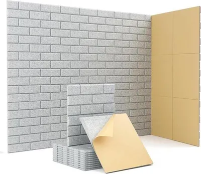 Obrázek produktu pro Sada akustických panelů 30 x 30 x 1 cm – 18 kusů vysoce kvalitních zvukově izolačních panelů pro akustickou úpravu a interiérový design