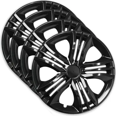 Produktbild von 4x Radkappen Radblenden Radzierblenden 16 Zoll Fun Schwarz Set Universal