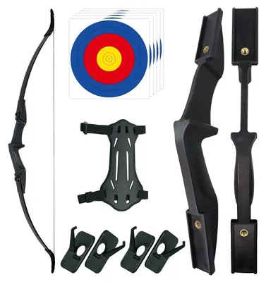 Obrázek produktu pro Sada pro lukostřelbu s luku s předkmenem, určená pro dospělé a mládež, model Takedown, síla výstřelu 30 lbs, vhodná pro leváky i praváky
