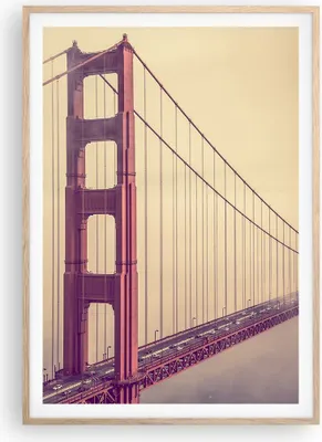 Produktbild von Gerahmtes Poster - Rahmen in heller Eiche - Brücke Autobahn Infrastruktur - 70x100 cm - Wand Bild - Wanddeko - Wandbilder - Wandposter - Bilderrahmen - Bilder - Kunstdruck - P2NPA70x100-3071