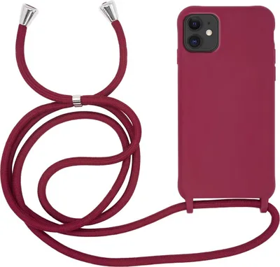 Produktbild von Handykette für Apple iPhone 11 - Handyhülle mit Schnur Cover in Bordeaux