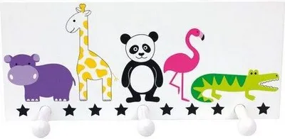 Produktbild von Jabadabado Kinder Wandgarderobe Safari mit 3 Haken, 25cm