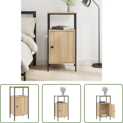 Produktbild von The Living Store Nachttisch Sonoma-Eiche 41x31x80 cm Holzwerkstoff