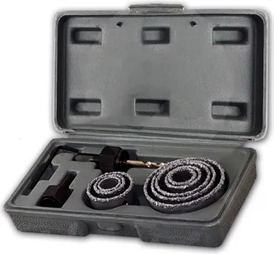 Produktbild von Fliesenkrone Lochsäge Kronenbohrer 11 tlg Set Fliesenbohrer 19-64mm Bohrer