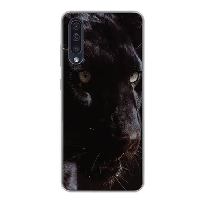 Produktbild von MuchoWow® Handyhülle Schutzhülle Hülle für Samsung Galaxy A30s Panther - Tier - Schwarz Silikon Softcase Handy Hülle - Karteninhaber