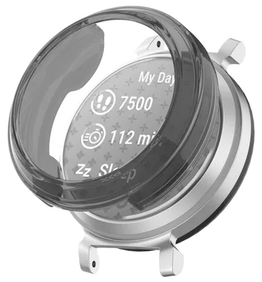 Produktbild von Für Garmin Lily 2 Hochwertiges Schutz TPU Watch Gehäuse Transparent / Schwarz