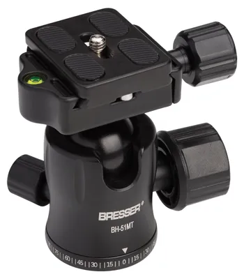 Produktbild von Bresser Optics BH-51MT, Montageklemme, Schwarz, Metall, 10 kg, 1/4, 3/8", 360°