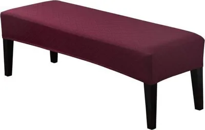 Produktbild von Jacquard Esszimmer Bankhussen Stretch Bankhusse Sofabezug Abnehmbarer Waschbarer Bankbezug für Modernes Wohnzimmer, Schlafzimmer, Küche,Bordeaux