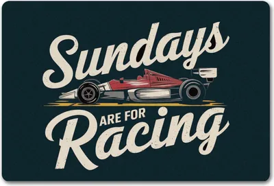 Produktbild von Sundays are for Racing Fußmatte in 40x60 cm ohne Rand für Motorsport-Fans