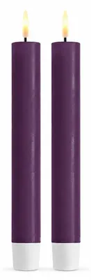 Immagine prodotto di Candela a bastoncino LED Deluxe Homeart con funzione timer viola scuro
