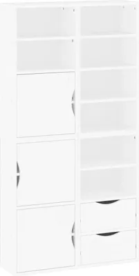 Produktbild von Beistellschränke 4 Stk. ODDA Weiß 40x24x79 cm Massivholz Kiefer