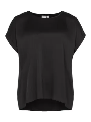 Produktbild von VILA Satin Blusen T-Shirt Plus Size Übergrößen Basic Glänzend VIELLETTE Größe: 50
