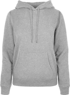 Produktbild von Build Your Brand Basic BB007 | LadiesŽ Basic Hoody Regular Fit Kängurutasche - Farbe: Heather Grey - Größe: S