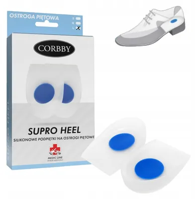 Produktbild von Corbby Supro Heel Silikon-Ferseneinlagen Fersensporn L
