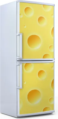 Produktbild von Kühlschrankdekoration  60x180 cm  Aufkleber auf dem Kühlschrank - gelber Käse