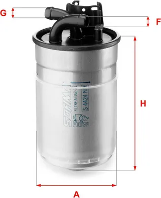 Produktbild von Kraftstofffilter SOFIMA S 4424 NR für AUDI A4 Avant (8ED, B7) Filtereinsatz