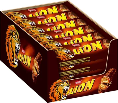Produktbild von Nestle Lion Schokoladenriegel mit Karamell und Cerealien 42g 24er Pack