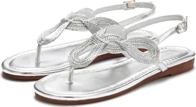 Produktbild von LASCANA Zehentrenner Sommerschuh, offener Schuh, silberfarben Größe 38