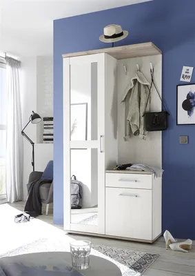 Produktbild von Kompaktgarderobe Dielengarderobe Garderobe Standgarderobe Flurmöbel "Barbara I"