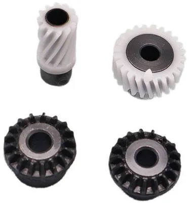 Image de Lot de 4 rouleaux coniques en métal - pour machines à coudre - diamètre 500 mm - noir et blanc - longue durée de vie - installation facile